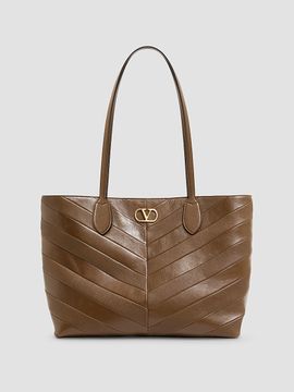 Valentino Garavani Women's Jean Medium Shopping Bag in Nappa with Chevron Motif