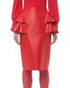 Valentino Garavani Women's Leather Midi Skirt - 2