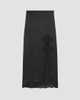 Valentino Garavani Women's Long Skirt in Crepe Satin with Lace - 1