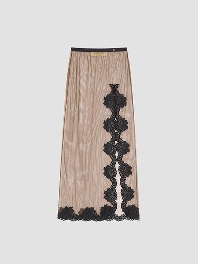 Valentino Garavani Women's Long Skirt in Sheer Tulle