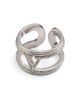 Valentino Garavani Women's Ovalette Metal and Swarovski Crystal Ring - 3