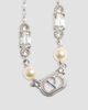 Valentino Garavani Women's Ovalette Necklace in Metal, Pearls and Swarovski Crystals - 3