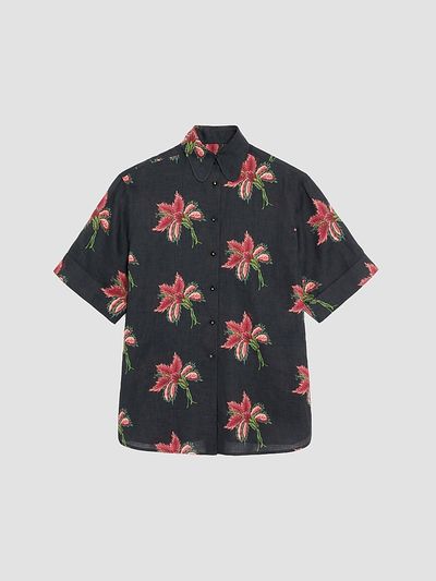 Valentino Garavani Women's Papier Floral Linen Shirt