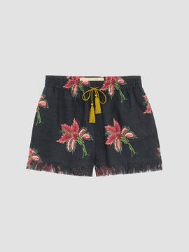 Valentino Garavani Women's Papier Floral Linen Shorts
