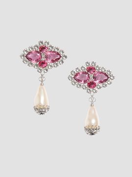 Valentino Garavani Women's Pas Plus Earrings in Metal, Resin, Enamel and Crystals
