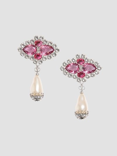 Valentino Garavani Women's Pas Plus Earrings in Metal, Resin, Enamel and Crystals
