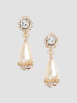 Valentino Garavani Women's Poetique Des Gouttes Earrings in Metal, Swarovski Crystals and Resin