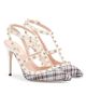 Valentino Garavani Women's Rockstud 100MM Pumps in Woven Fabric - 2