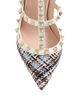 Valentino Garavani Women's Rockstud 100MM Pumps in Woven Fabric - 5