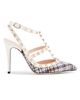 Valentino Garavani Women's Rockstud 100MM Pumps in Woven Fabric - 7