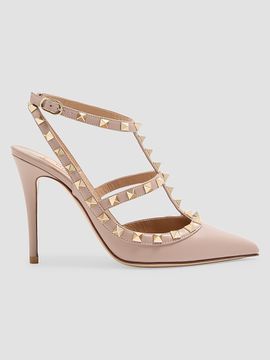 Valentino Garavani Women's Rockstud Ankle Strap 100MM Pumps