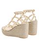 Valentino Garavani Women's Rockstud Laminated 95MM Nappa Wedge Sandals - 3