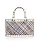 Valentino Garavani Women's Rockstud Mini Top Handle Shopping Bag in Woven Fabric - 4