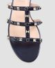 Valentino Garavani Women's Rockstud Slide Sandals in Laminated Nappa with Cabochon - 5