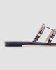 Valentino Garavani Women's Rockstud Slide Sandals in Laminated Nappa with Cabochon - 6