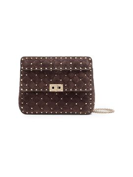 Valentino Garavani Women's Rockstud Spike Medium Suede Shoulder Bag