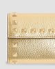 Valentino Garavani Women's Rockstud Trifold Wallet in Laminated Grainy Calfskin - 3