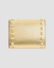 Valentino Garavani Women's Rockstud Trifold Wallet in Laminated Grainy Calfskin - 4