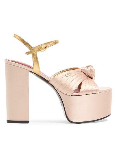 Valentino Garavani Women's Sandals with 125MM Crasher Platform in Satin