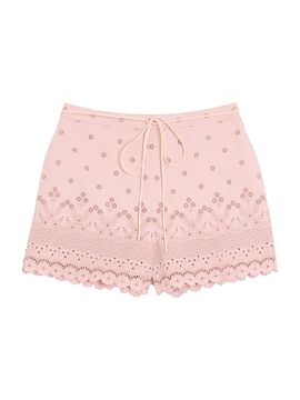 Valentino Garavani Women's Sangallo Shorts with Fleur A Jours Daisy Motif