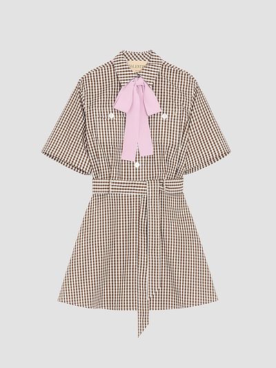 Valentino Garavani Women's Short Dress in Vichy Cotton