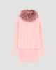Valentino Garavani Women's Short Georgette Dress with Feathers - 8
