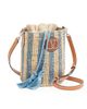 Valentino Garavani Women's Small Bucket Bag in Striped Raffia - 4