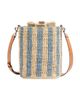 Valentino Garavani Women's Small Bucket Bag in Striped Raffia - 6