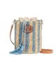 Valentino Garavani Women's Small Bucket Bag in Striped Raffia - 8