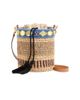 Valentino Garavani Women's Small Embroidered Bucket Bag in Raffia - 1