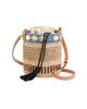 Valentino Garavani Women's Small Embroidered Bucket Bag in Raffia - 3