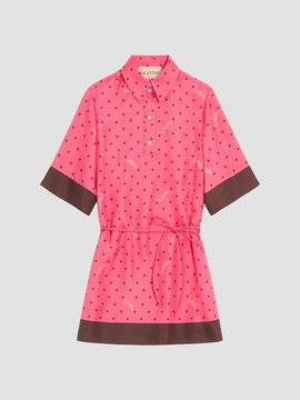 Valentino Garavani Women's Starry Signature Chemisier Dress in Stelline Twill