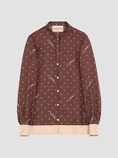 Valentino Garavani Women's Stelline Firma Starry Twill Shirt