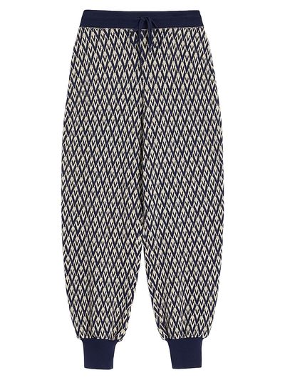 Valentino Garavani Women's Toute La V Jacquard Wool Knit Pants