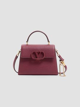 Valentino Garavani Women's V-Sling Small Top Handle Bag in Grainy Calfskin