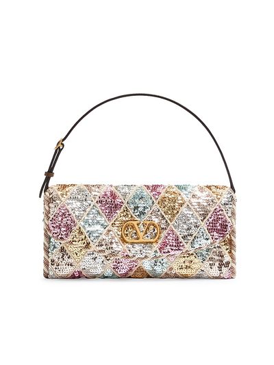 Valentino Garavani Women's Vain Soft Small Top Handle Bag with Rhombelle Embroidery