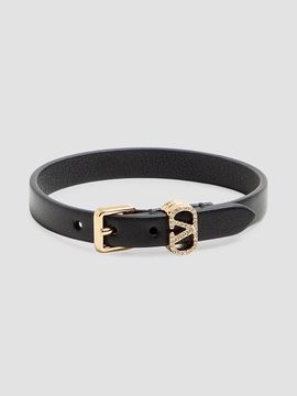 Valentino Garavani Women's Valentino Garavani Ovalette Bracelet in Leather and Swarovski Crystals