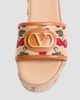 Valentino Garavani Women's VLogo Signature 60MM Flatform Sandals in Jacquard Raffia - 3