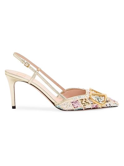 Valentino Garavani Women's VLogo Signature 80MM Slingback Pumps Décolleté
