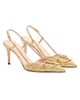 Valentino Garavani Women's VLogo Signature 80MM Slingback Pumps in Cloqué Jacquard Fabric - 2
