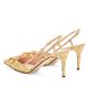 Valentino Garavani Women's VLogo Signature 80MM Slingback Pumps in Cloqué Jacquard Fabric - 3