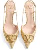 Valentino Garavani Women's VLogo Signature 80MM Slingback Pumps in Cloqué Jacquard Fabric - 4