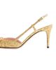 Valentino Garavani Women's VLogo Signature 80MM Slingback Pumps in Cloqué Jacquard Fabric - 5