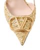 Valentino Garavani Women's VLogo Signature 80MM Slingback Pumps in Cloqué Jacquard Fabric - 6