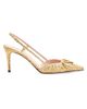 Valentino Garavani Women's VLogo Signature 80MM Slingback Pumps in Cloqué Jacquard Fabric - 8