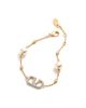 Valentino Garavani Women's VLogo Signature Bracelet in Metal, Swarovski Crystals and Pearls - 3