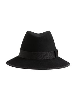 Valentino Garavani Women's VLogo Signature Felt Hat with Moiré Ribbon
