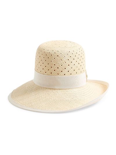 Valentino Garavani Women's VLogo Signature Hat in Perforated Panama