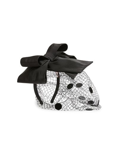 Valentino Garavani Women's Vlogo Signature Headband with Bow and Veil in Silk and Velvet
