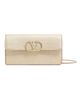 Valentino Garavani Women's VLogo Signature Laminated Grainy Calfskin Wallet with Chain - 7